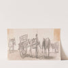 Two-wheeled Tip-cart with Horses by Paul Sandby