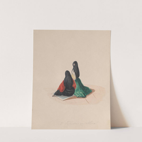 Two woman wearing the saya attending mass by Francisco Fierro