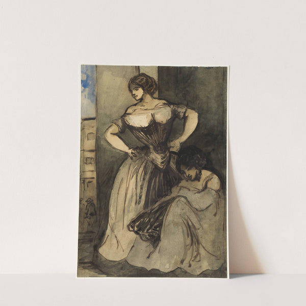 Two Women by Constantin Guys