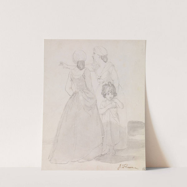 Two Women and a Child by John Flaxman