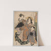 Two Women and a Girl (1800-1829) by Kikukawa Eizan
