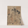 Two Women and Man Carrying Black Samisen Box (late 18th century – ca. 1806) by Kitagawa Utamaro