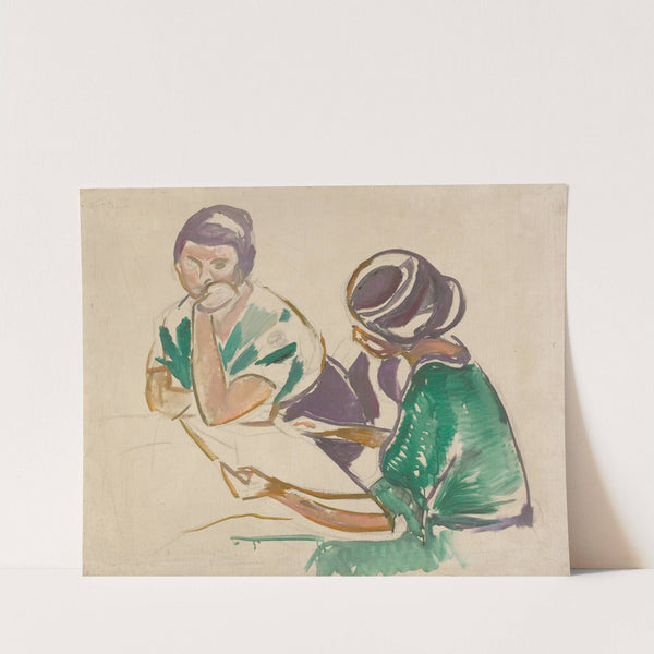 Two Women at the Table (1915-17) by Edvard Munch