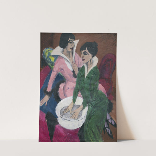Two Women by a Sink; The Sisters (1913) by Ernst Ludwig Kirchner
