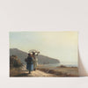 Two Women Chatting by the Sea,St. Thomas (1856) by Camille Pissarro