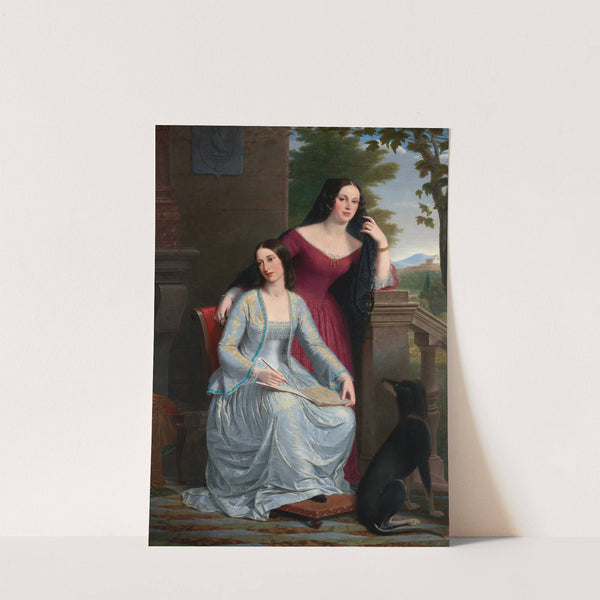 Two Women in an Italian Landscape by Miner Kilbourne Kellogg