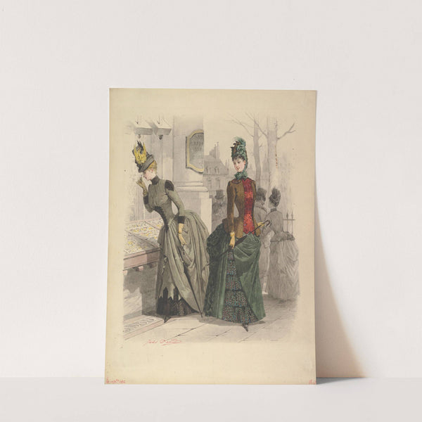 Two Women in Day Dresses (1886) by Jules David