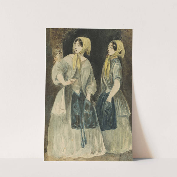 Two Women in Yellow Kerchiefs by Constantin Guys