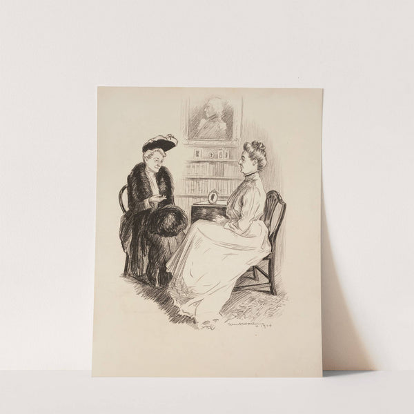 Two women sit talking in a parlor. (1904) by William Henry Walker