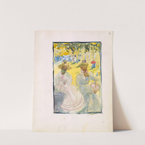 Two women sitting in a park (1895–1897) by Maurice Prendergast