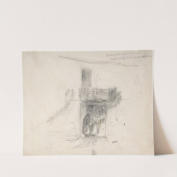 Two Women Talking in a Doorway by Théodore Rousseau