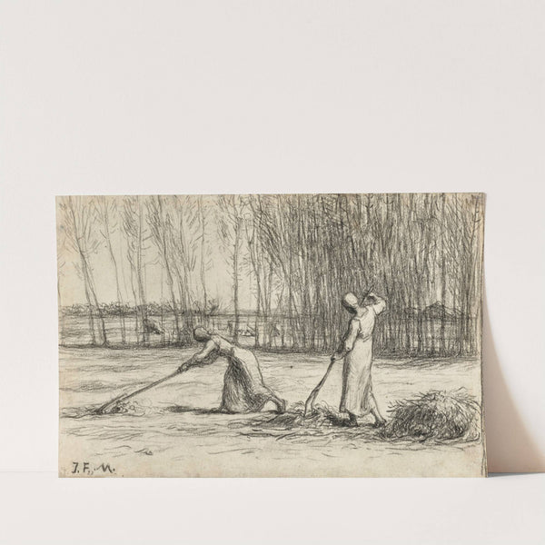 Two women working hay by Jean-François Millet