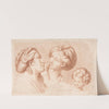 Two women’s heads and a child’s head (1749-1849) by Louis-François Roubiliac