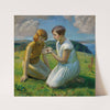 Two young girls with a butterfly (1829) by Harold Harvey