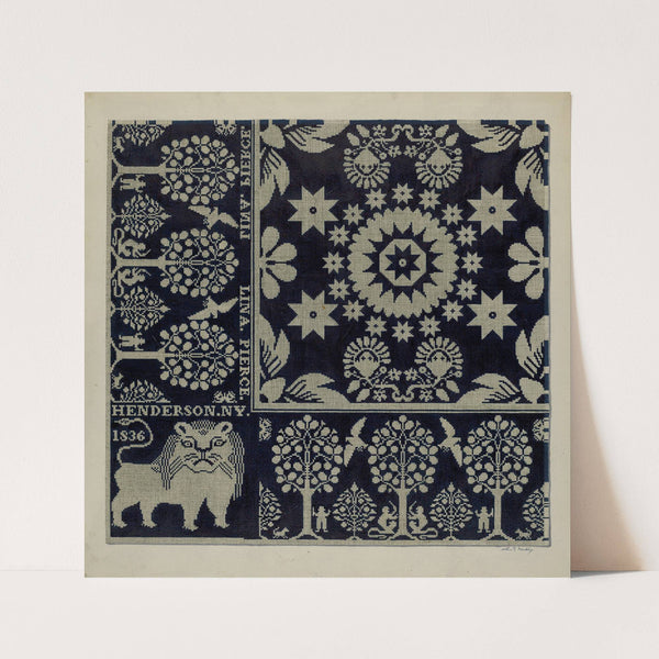 Tyler Coverlet (Section) by Arthur G. Merkley