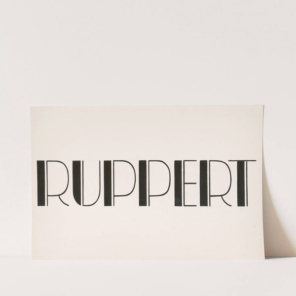 Typographical studies for Ruppert Beer by Winold Reiss