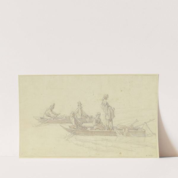 Tyroleans in Einbaumen by Alfred Rethel