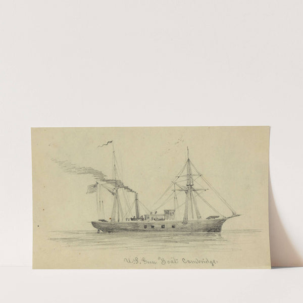 U.S. Gun Boat Cambridge (1860-1865) by Alfred Rudolph Waud