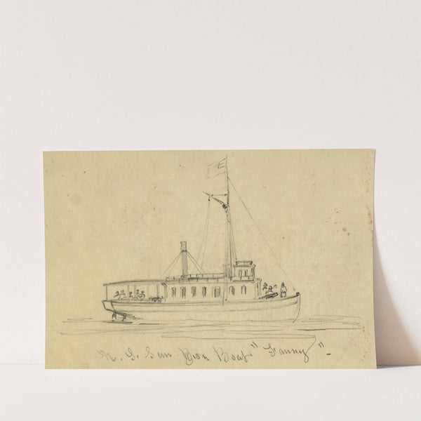 U.S. Gun Boat 'Fanny' by Alfred Rudolph Waud