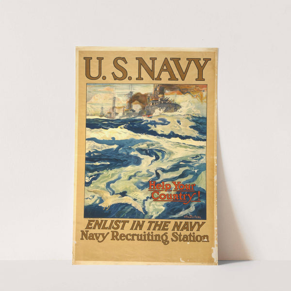 U.S. Navy - Help your country! Enlist in the Navy by Henry Reuterdahl