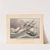 U.S. ship of the line in a gale (1847) by Currier & Ives.