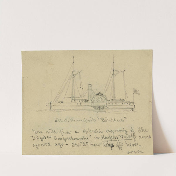 U.S. Transport 'Belvidere' by Alfred Rudolph Waud