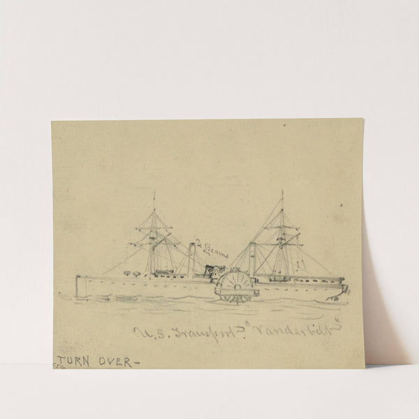 U.S. Transport ‘Vanderbilt’ (1860-1865) by Alfred Rudolph Waud