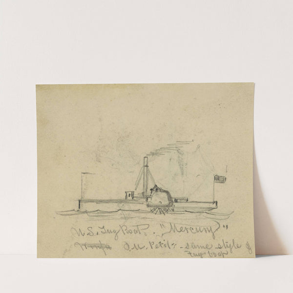 U.S. Tug Boat ‘Mercury’ (1860-1865) by Alfred Rudolph Waud