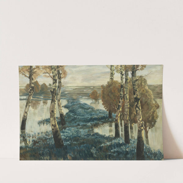 Überschwemmte Salbeifelder in der Poebene by Ludwig Dill