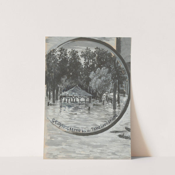 Überschwemmung bei der Franz Josefs-Brücke (1897) by Moritz Ledeli