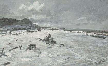 Überschwemmung bei Nußdorf (1897)