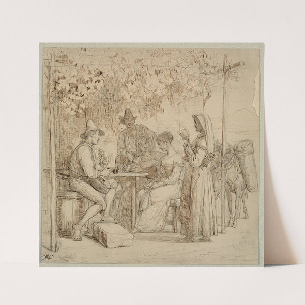 Udenfor et osteri by Wilhelm Marstrand