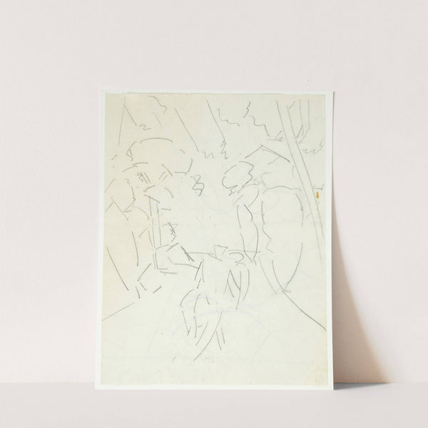 Udkast til maleriet Faun og Nymfe 1 by Edvard Weie