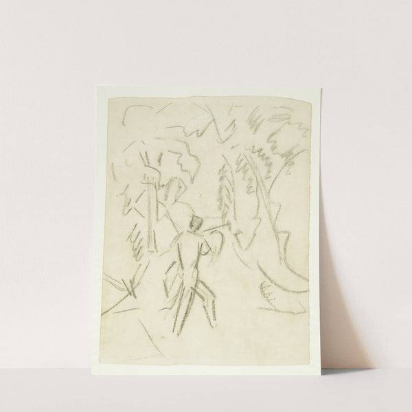 Udkast til maleriet Faun og Nymfe 3 by Edvard Weie