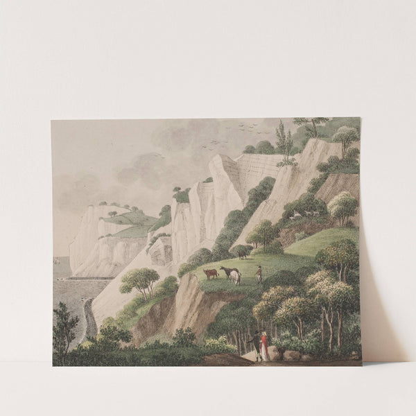 Udsigt af en del af kridtbjergene på Møn by Søren L. Lange