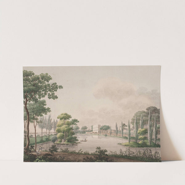 Udsigt af Hr. Conferensråd Classens lyststed uden Københavns Østerport by Søren L. Lange