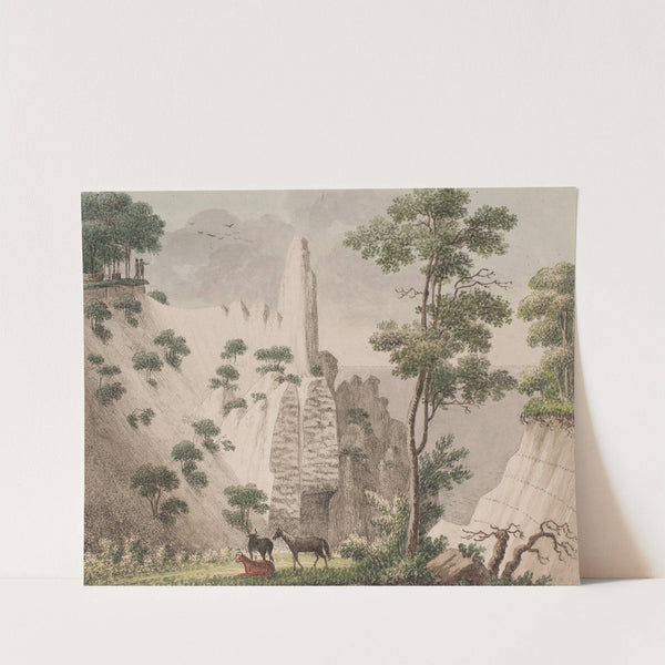 Udsigt af Sommerspiret i kridtbjergene på Møn by Søren L. Lange