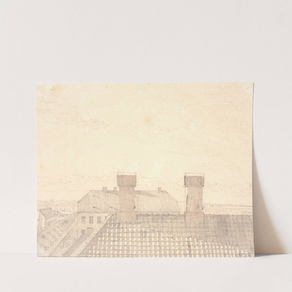 Udsigt fra et vindue på Toldbodvej by Christen Købke