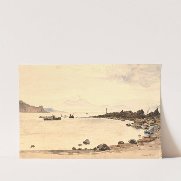 Udsigt mod Vesuv fra Procida by Martinus Rørbye