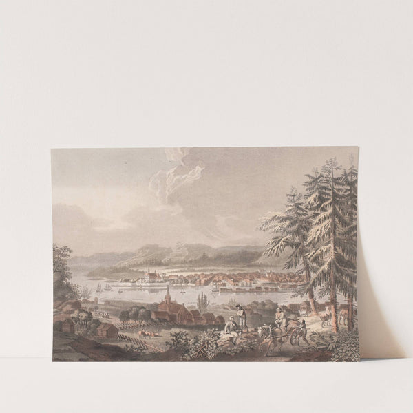 Udsigt over byen Kristiania by Georg Haas