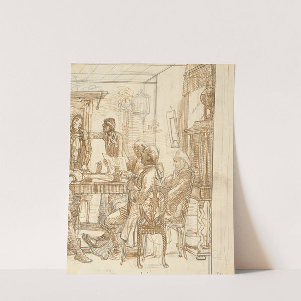 Udsnit af 'Collegium politicum'. (Den politiske kandestøber) by Wilhelm Marstrand