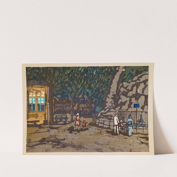 Ueno Zoo, from the series 'Recollections of Tokyo' by Onchi Kōshirō