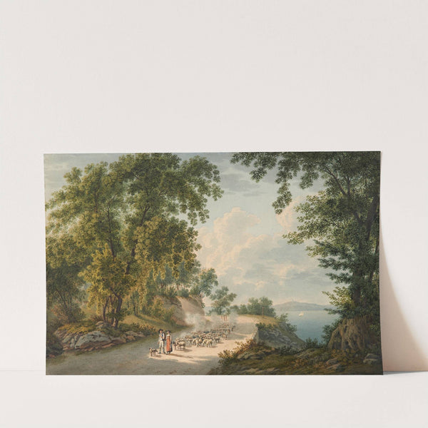 Uferlandschaft mit See und Schafherde (1915-1945) by Gabriel Lory the Younger