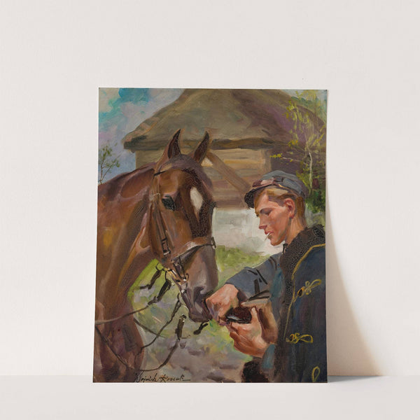 Uhlan at a Horse (1925-1930) by Wojciech Kossak