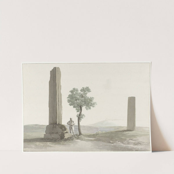 Uitgang van grot Crypta Neapolitana (of Grotta di Posillipo) aan de kust van Pozzuoli by Abraham-Louis-Rodolphe Ducros