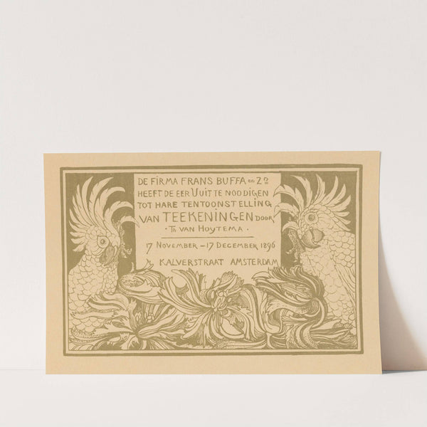 Uitnodiging met twee kaketoes by Theo van Hoytema