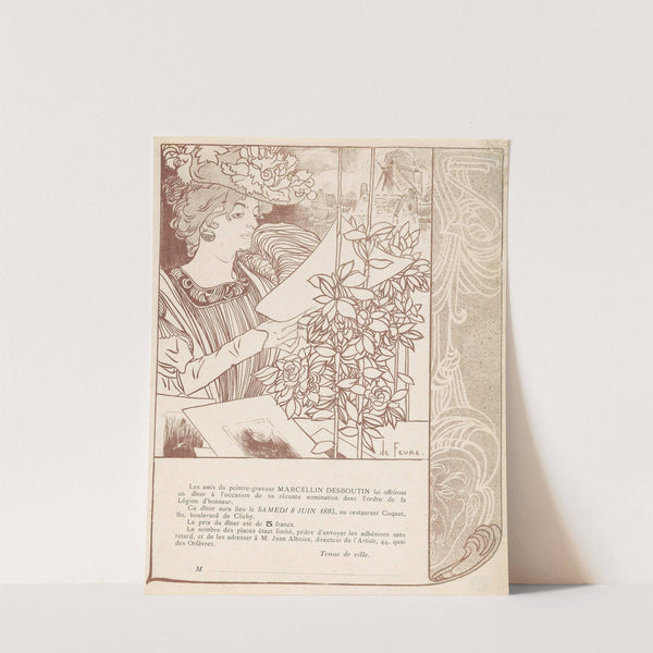 Uitnodiging voor een diner ter ere van Marcellin Desboutin by Georges de Feure