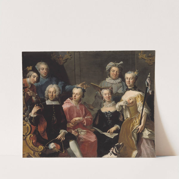 Ulrika Lovisa Tessin, Carl Gustaf Tessin, Erik Sparre, Johan Gabriel Sack, Nils Bielke, Eva Bielke and Hedvig Elisabet Sack by Martin van Meytens