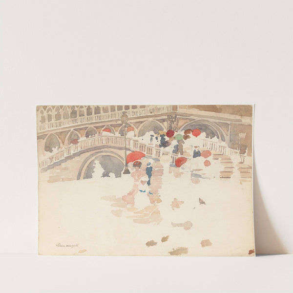 Umbrellas in the Rain, Venice (circa 1898–99) by Maurice Prendergast