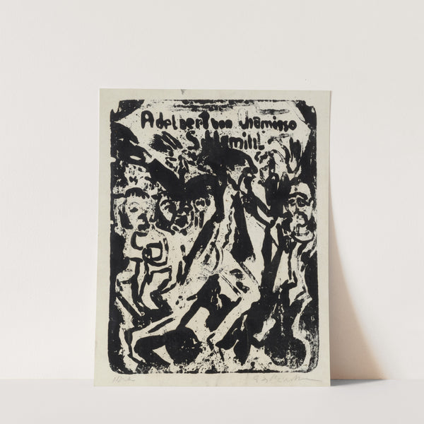 Umschlagzeichnung zu Adelbert von Chamissos Erzählung ‘Peter Schlemihls wundersame Geschichte’ (1915) by Ernst Ludwig Kirchner